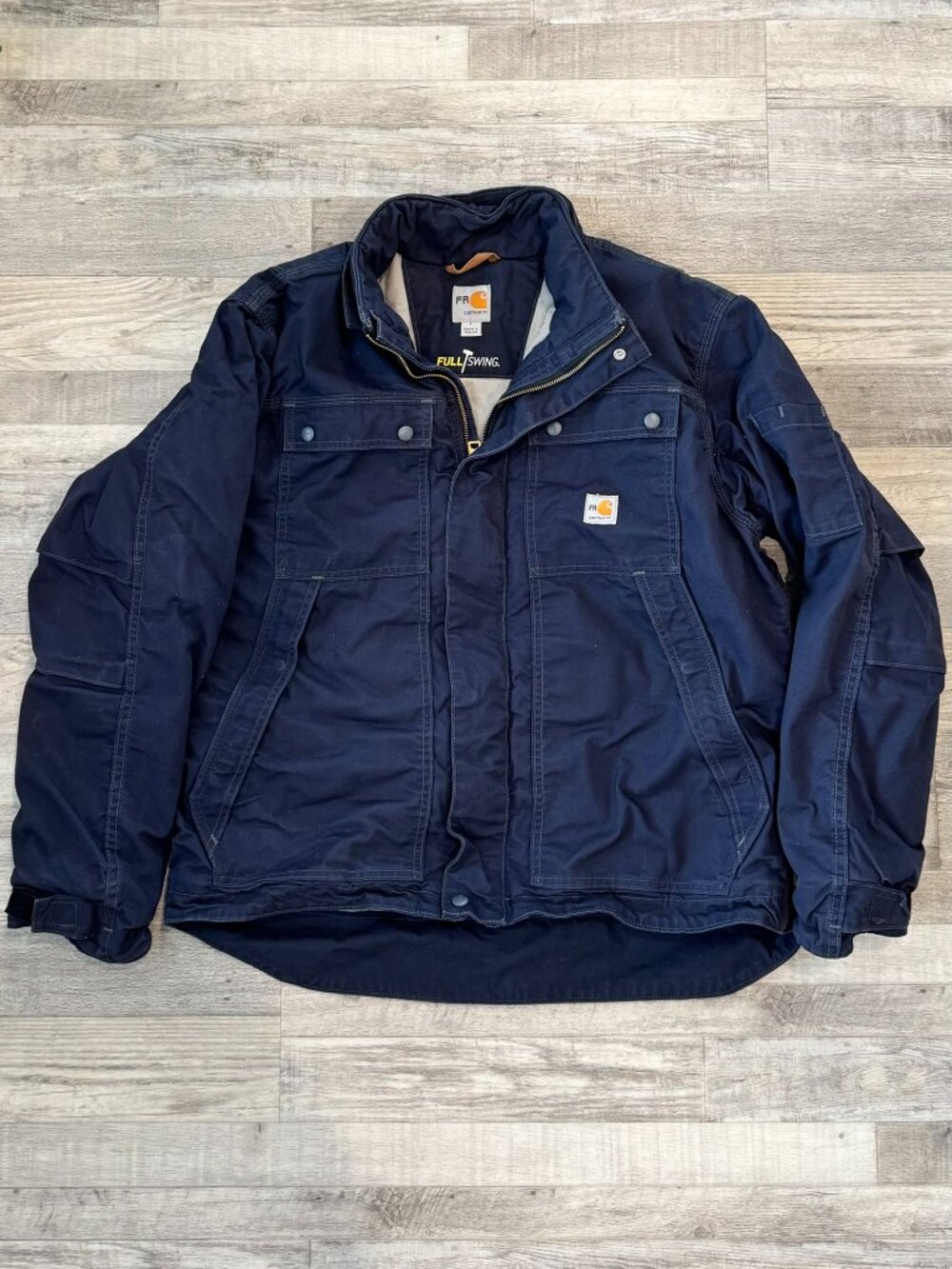 Carhartt Flame Resistant Full Swing blue men coat size large
